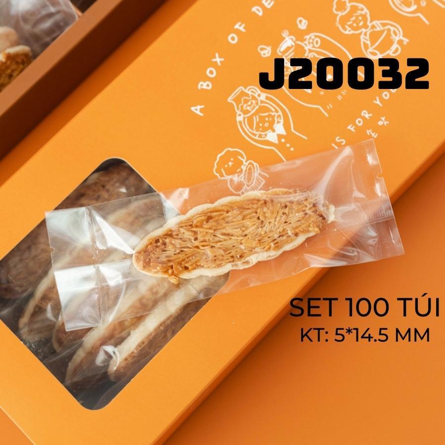 Túi Đựng Bánh Thuyền Set 100 Túi Trong Suốt - J20032
