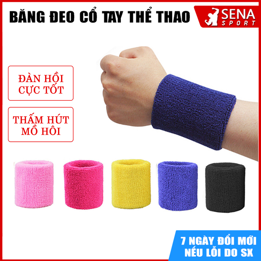 Băng Cổ tay Thấm Hút Mồ Hôi - Bảo Vệ Cổ Tay Hỗ Trợ Tập Thể Thao (1 Cái)