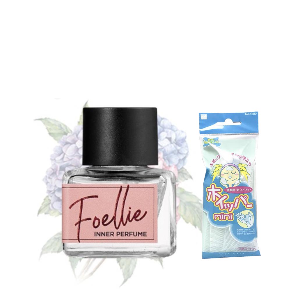 Nước Hoa Vùng Kín Foellie Eau De Fleur Inner Perfume (Màu Hồng) -  hương trái cây dịu ngọt + Tặng Kèm 1 Túi Lưới Rửa Mặt Tạo Bọt