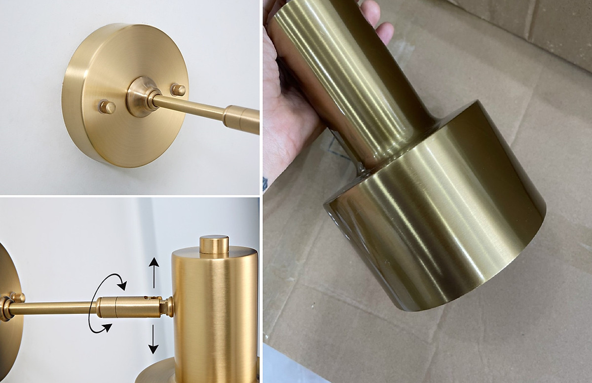 Đèn tường mạ đồng hiện đại trang trí nội thất cao cấp, sang trọng.