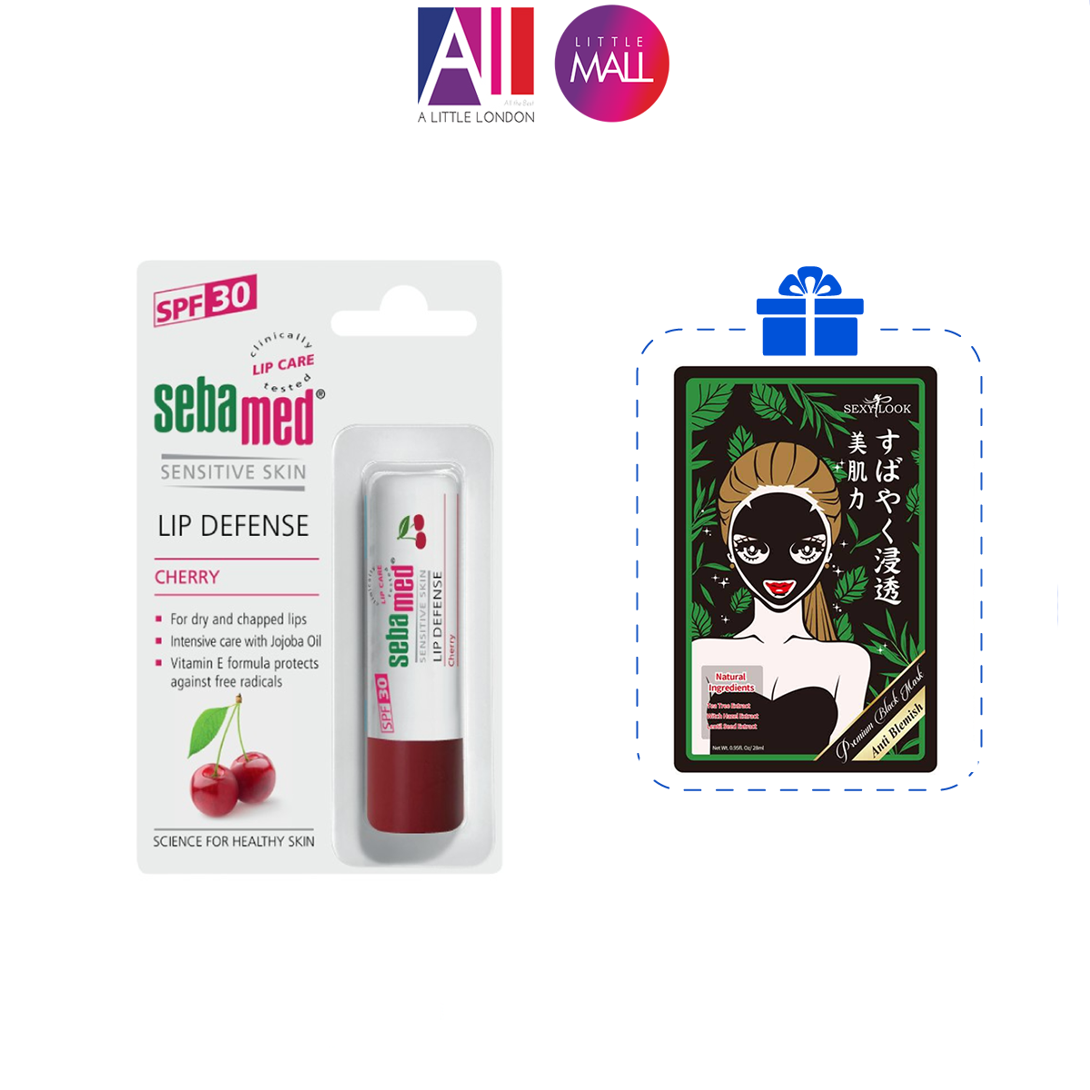 Son dưỡng bảo vệ môi Sebamed pH5.5 Sensitive Skin Lip Defense 4.8g TẶNG mặt nạ Sexylook (Nhập khẩu)