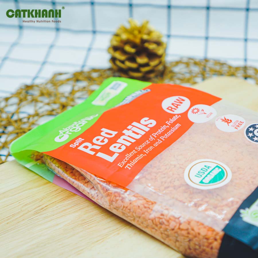 Đậu lăng đỏ Úc Red Lentils Absolute Organic túi 400g