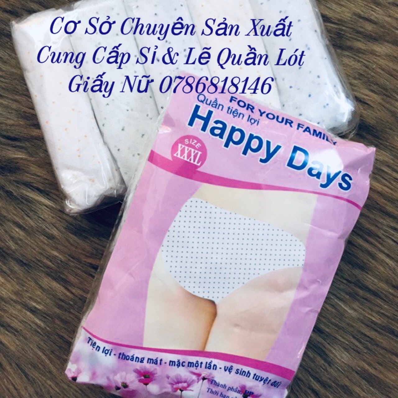 Quần Lót Giấy 1 gói 5 chiếc (MSP: Đáy Liền - 1lớp đấy)