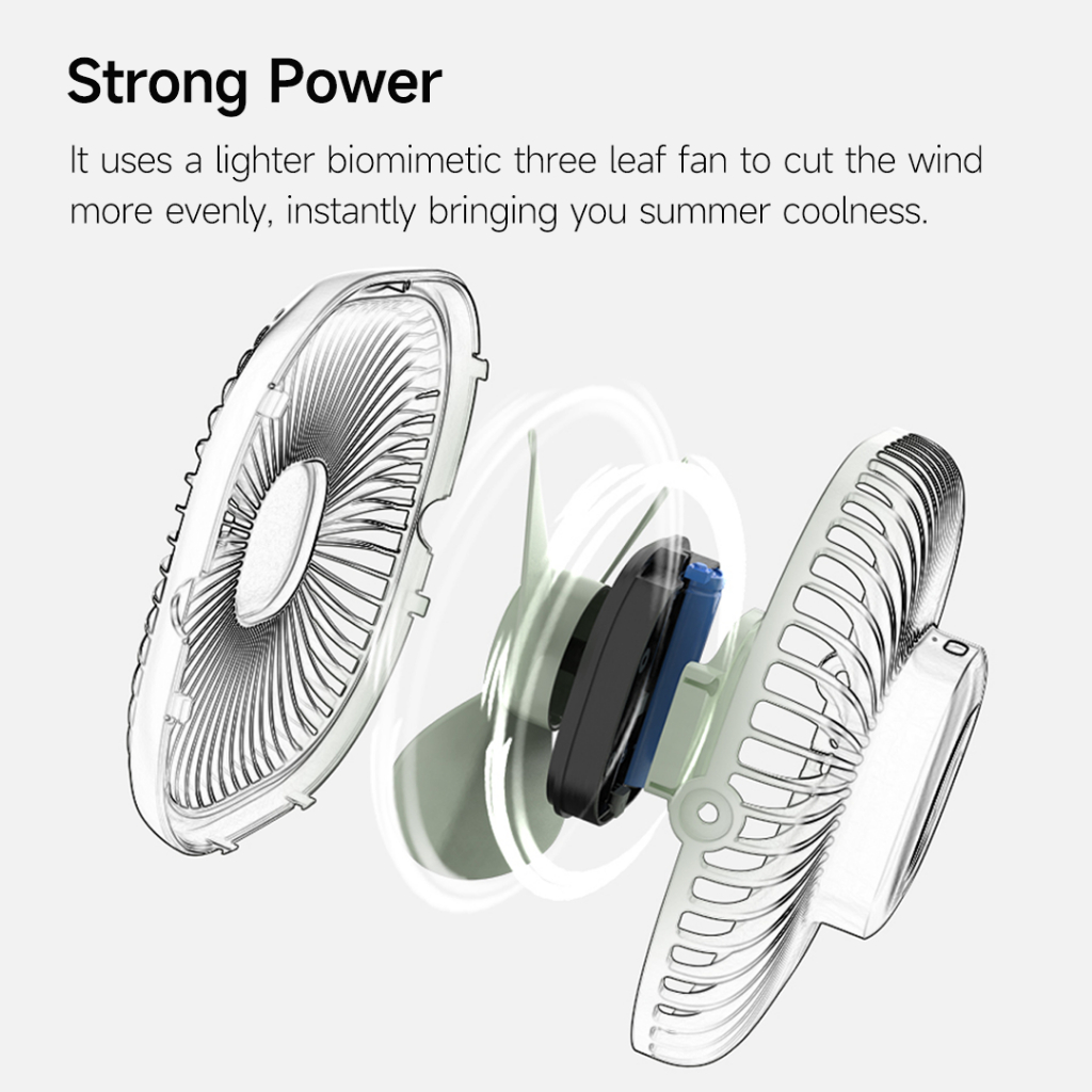 Xiaomi youpin Quạt usb Đa Năng 3 Tốc Độ Kèm Đèn led Nhỏ Gọn Tiện Dụng