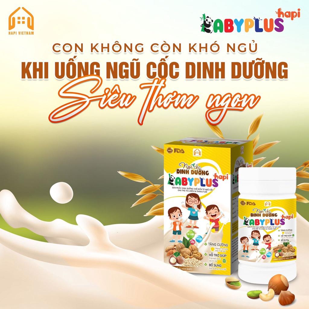 Ngũ Cốc Dinh Dưỡng Babyplus Hapi cung cấp dinh dưỡng cho bé từ 6 tháng trở lên