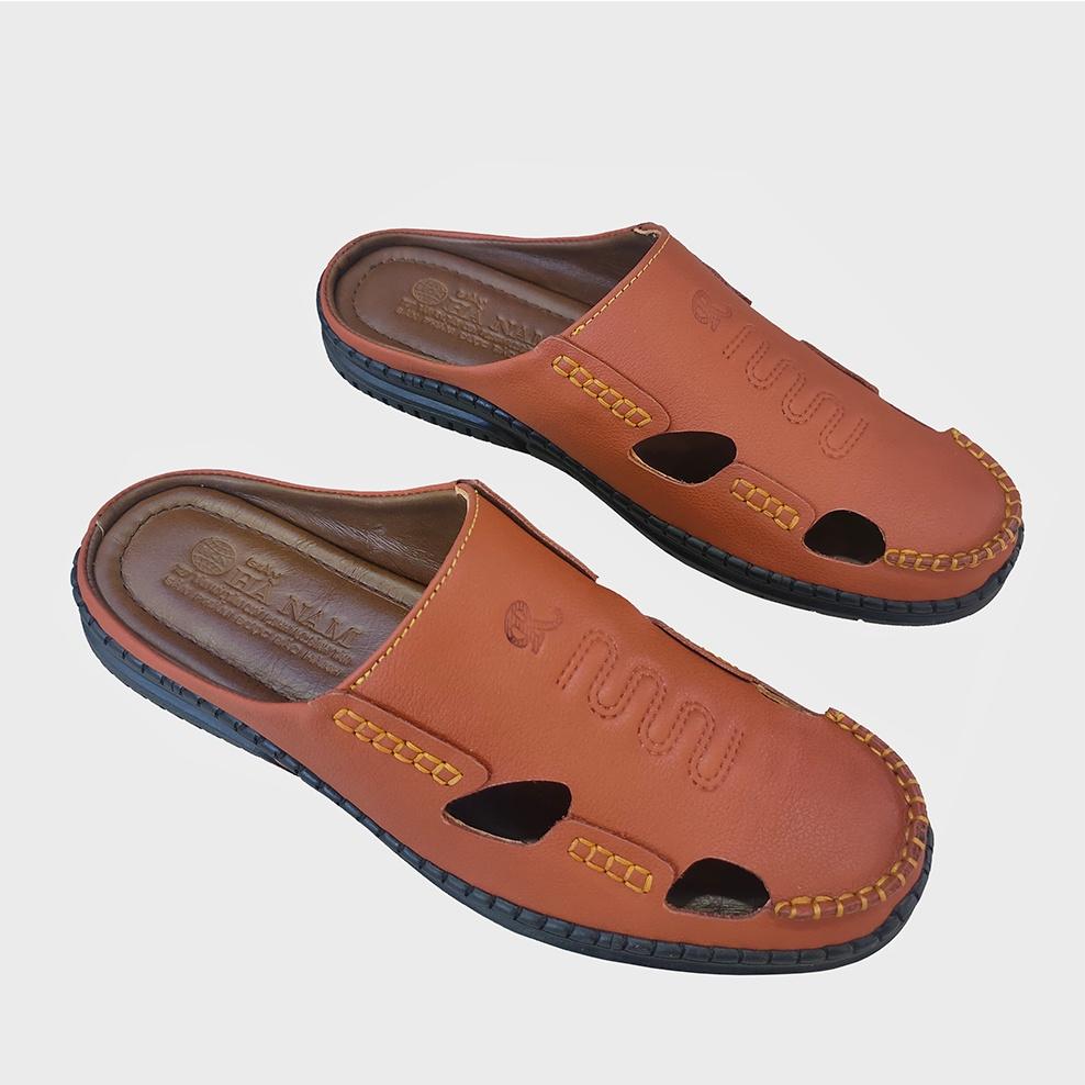 Dép Bít Mũi Nam HÀ NAM Da Bò Thật Cao Cấp GSB20108