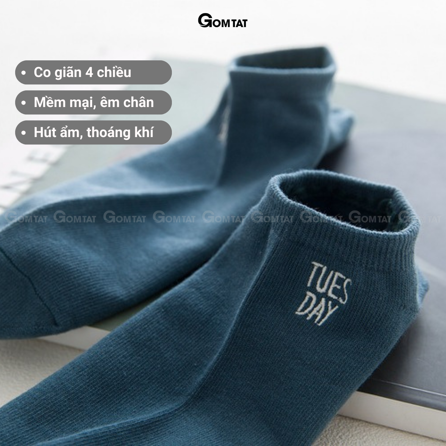 Set 7 đôi tất nam cổ ngắn chất liệu cotton cao cấp, vớ nam cổ thấp set 7 đôi sử cả tuần - VOTUNAM02