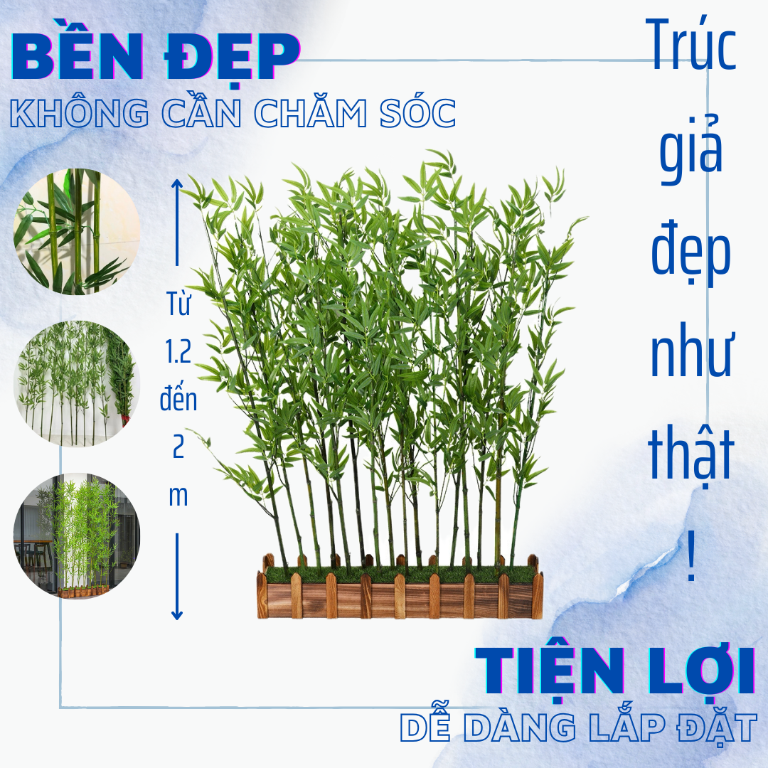Cây trúc giả - Size 150cm đến 200cm - Cây giả, hoa lụa decor trang trí nhà cửa