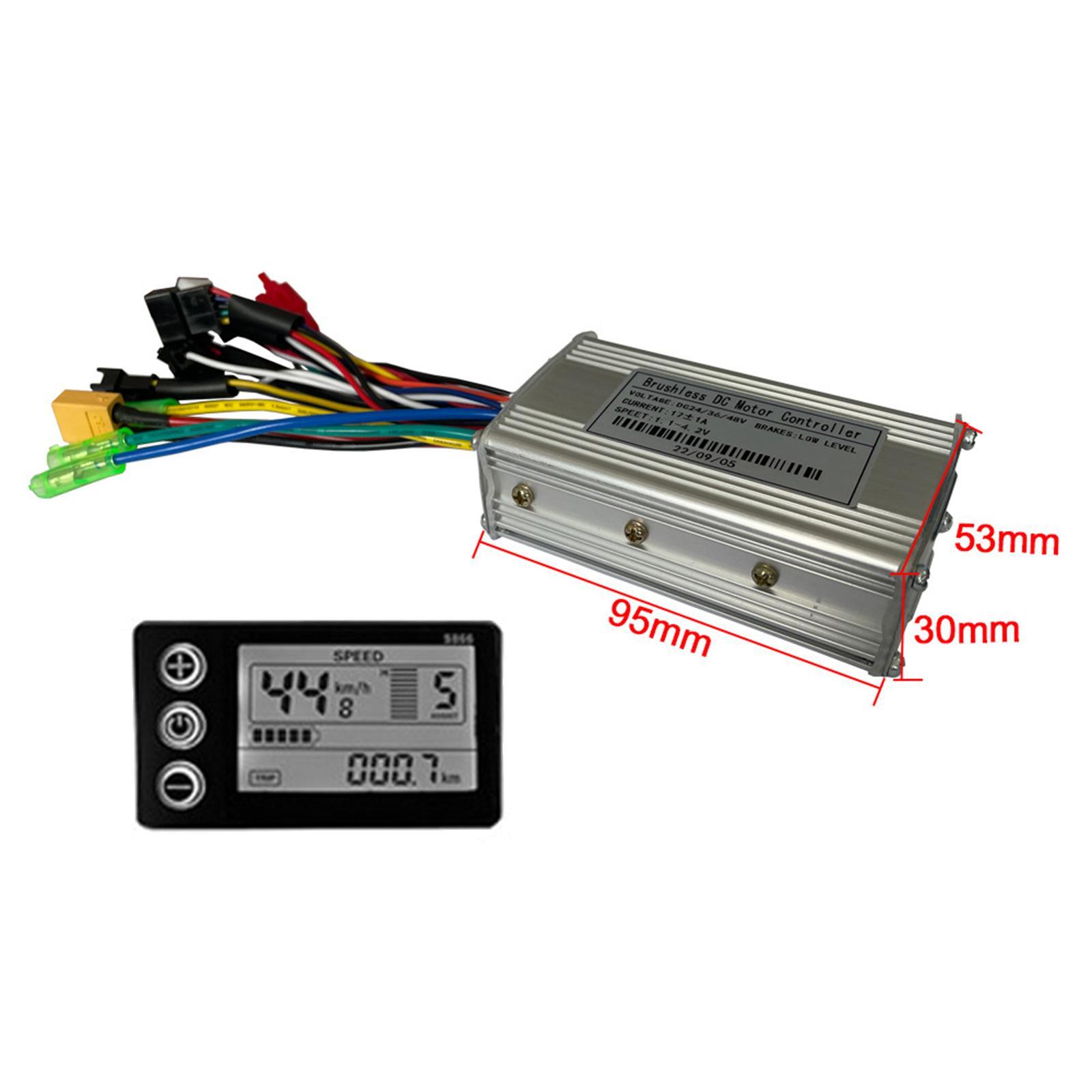 Motor Brushless Controller LCD Panel Aluminium Steady Speed Professional Durable Lightweight Sensitive Control Components for Electric Bike
