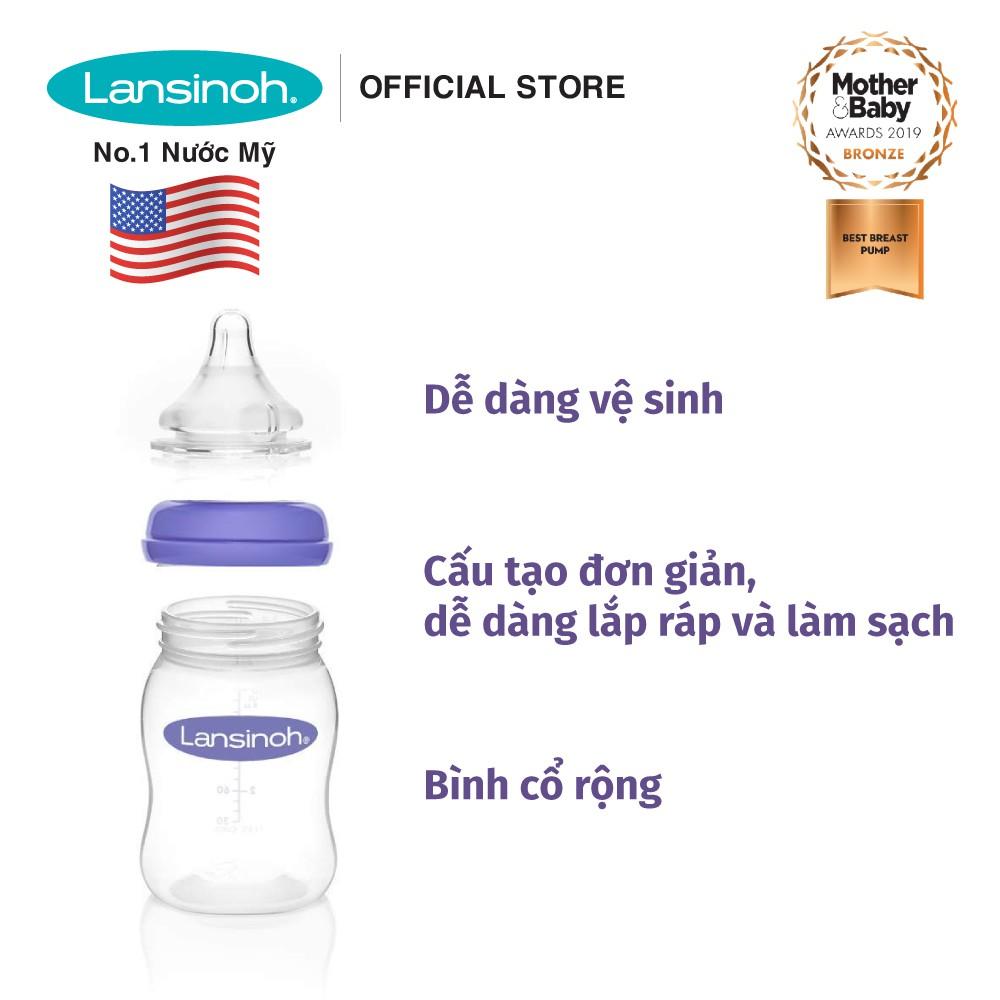 Bình sữa cổ rộng Lansinoh 160ml