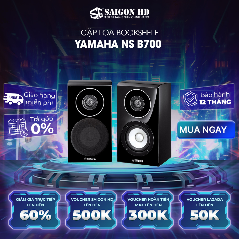 Cặp loa bookshelf xem phim nghe nhạc YAMAHA NS B700 - Hàng chính hãng, giá tốt