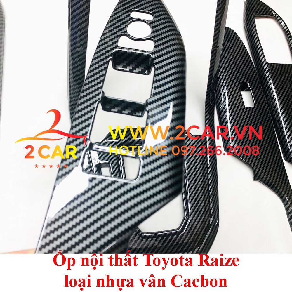 Ốp nội thất Carbon xe Toyota Avanza 2022 2023, Hàng nhựa vân CACBON cao cấp