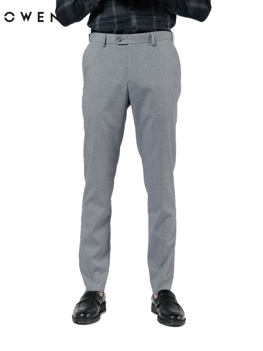 OWEN - Quần âu nam Owen Slimfit có cạp tăng đơ co dãn (dáng ôm) màu XÁM GHI