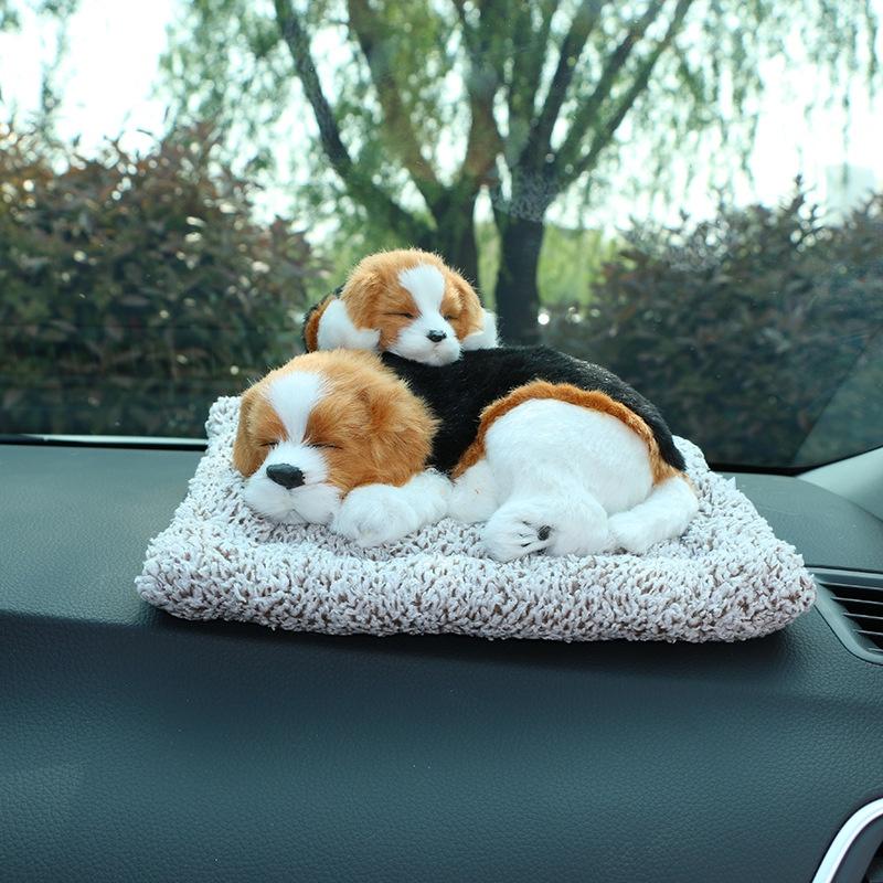 Mẹ con Thú bông GIỐNG THẬT 99% chó mèo sói gấu lõi than hoạt tính lọc không khí khử mùi trang trí xe hơi ô