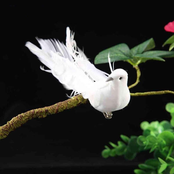 Mô hình Chim bồ câu trắng mini trang trí nhà cửa