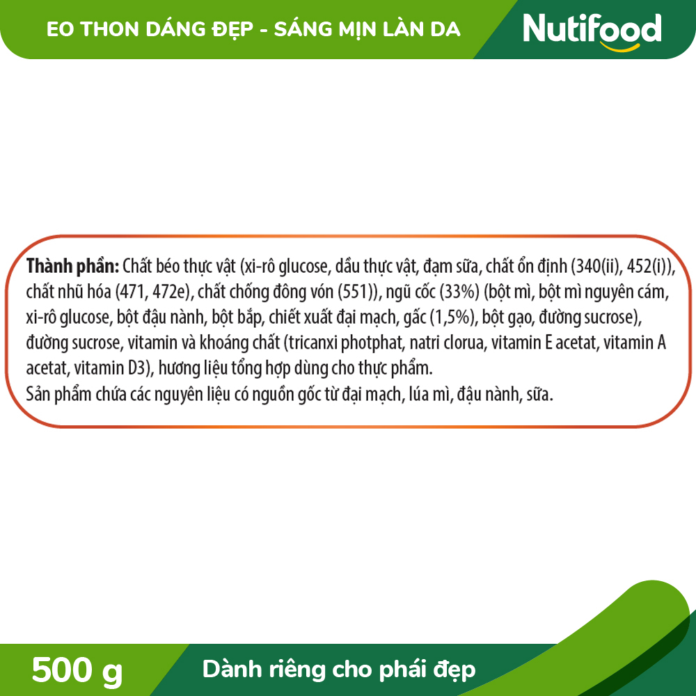 Thùng 14 túi Ngũ cốc dinh dưỡng NutiFood - Gấc 500g/túi