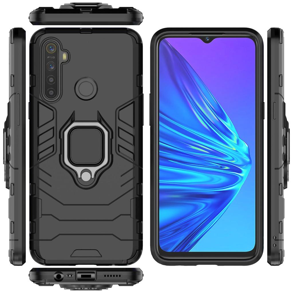 Ốp lưng cho Realme 5 5i 5s iron man chống sốc kèm nhẫn xoay chống xem video bảo vệ camera