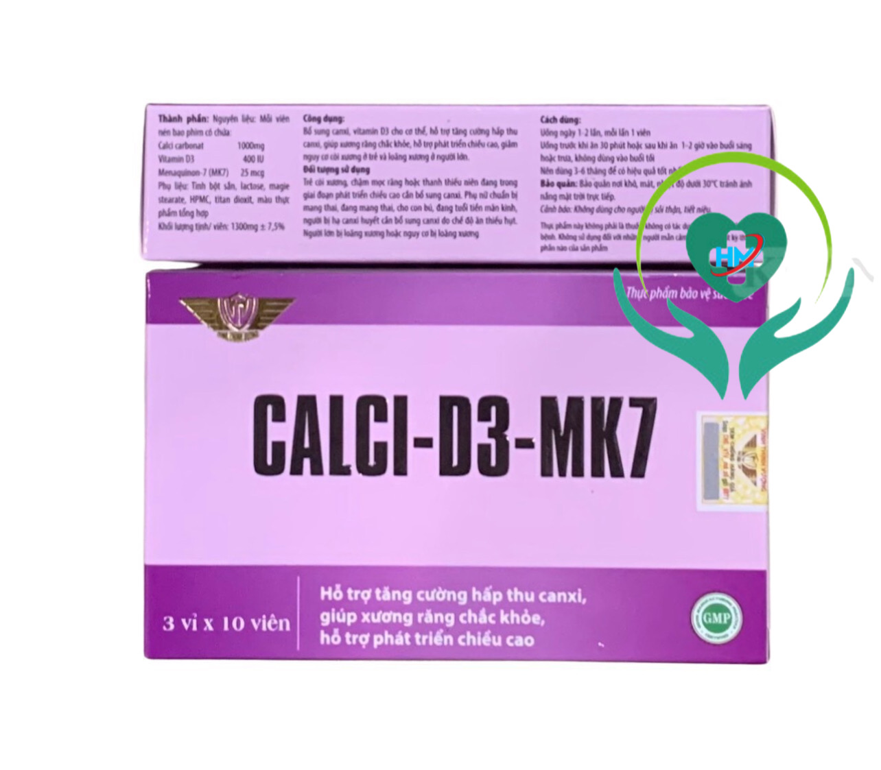Viên uống Calci - D3 - MK7 Vinh Thịnh Vượng VV, hộp 30v, hỗ trợ hệ xương khớp chắc khoẻ