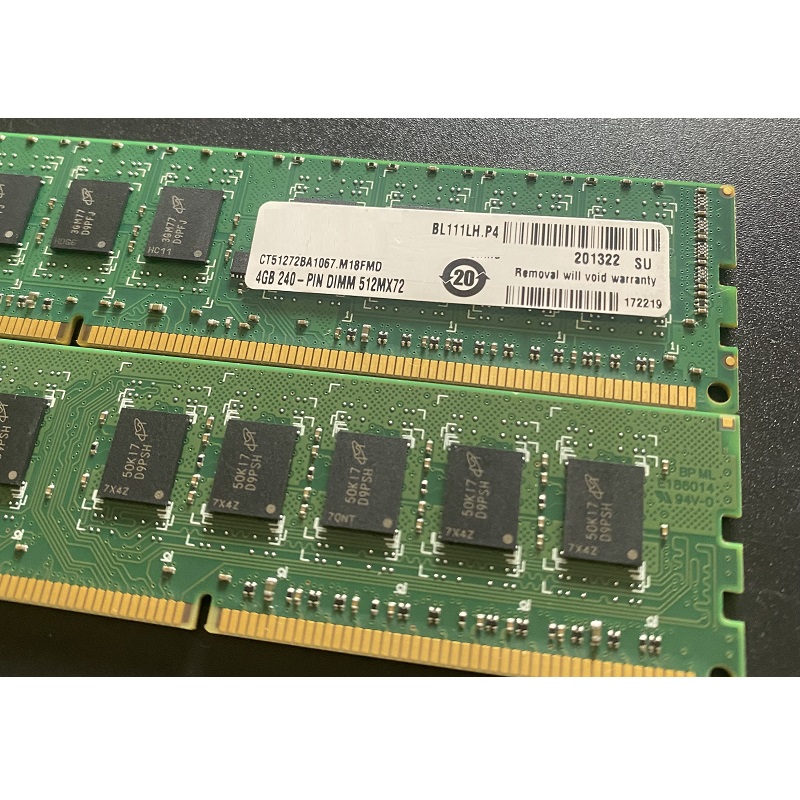 Ram ECC UDIMM DDR3 4GB bus 1066