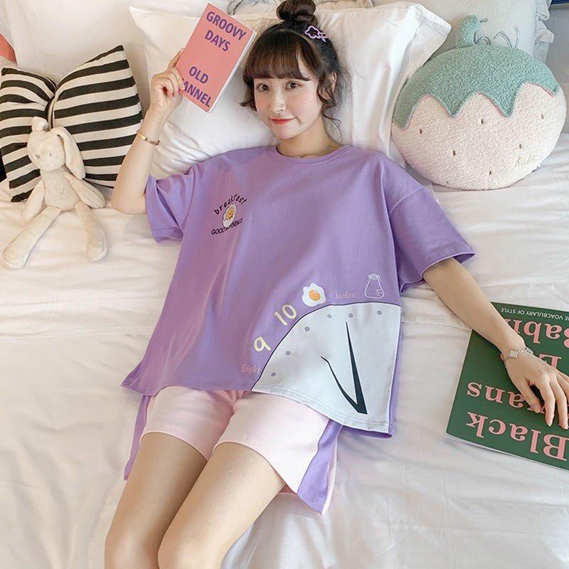 Đồ bộ cộc tay mặc nhà thời trang mới nhất - Chất liệu Cotton cao cấp 