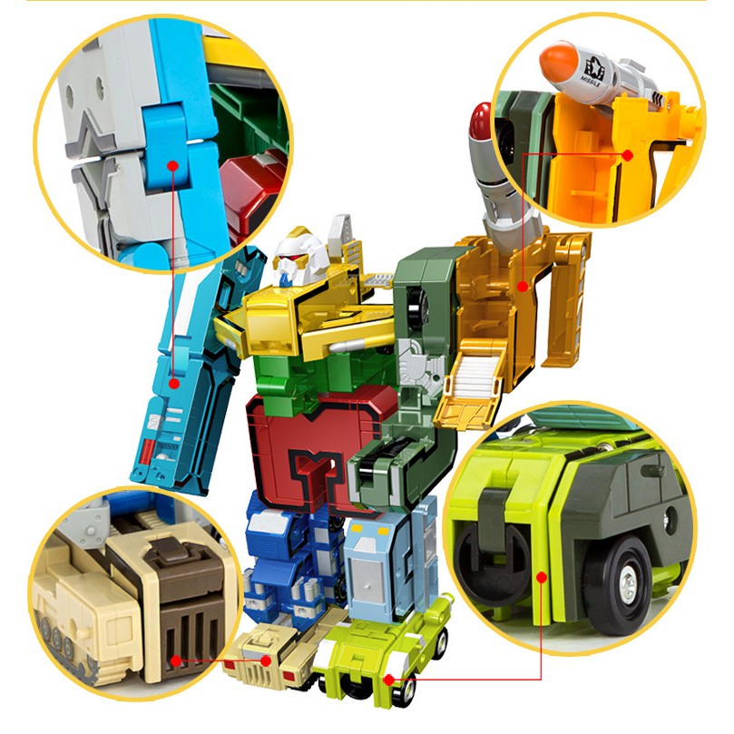 LOẠI ĐẠI SIÊU TO - Bộ lắp ghép biến hình từ chữ số thành ô tô, máy xúc, xe tăng, xe cẩu, rô bốt, có thể lắp ghép riêng từng số hoặc trọn bộ từ 0 đến 9 thành siêu nhân cực chất
