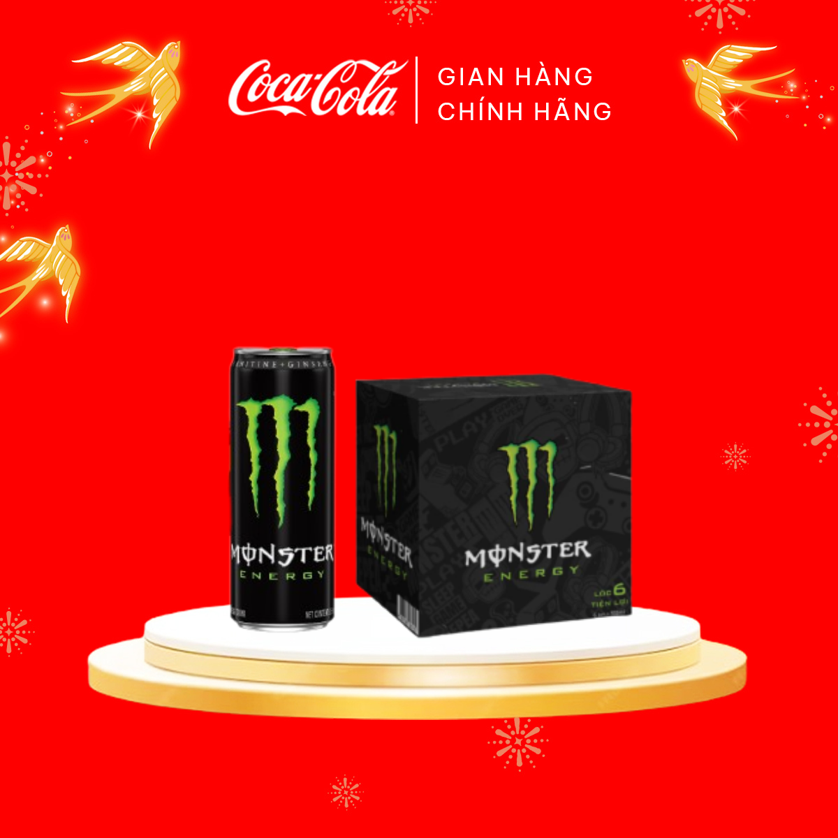 Hộp 6 lon nước tăng lực Monster Energy