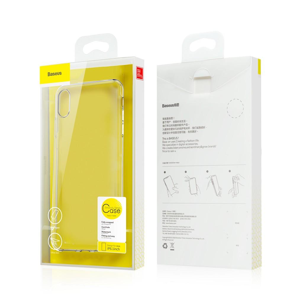 Ốp lưng dành cho iPhone XR 6.1dẻo trong suốt chống bụi Simplicity chính hãng Baseus