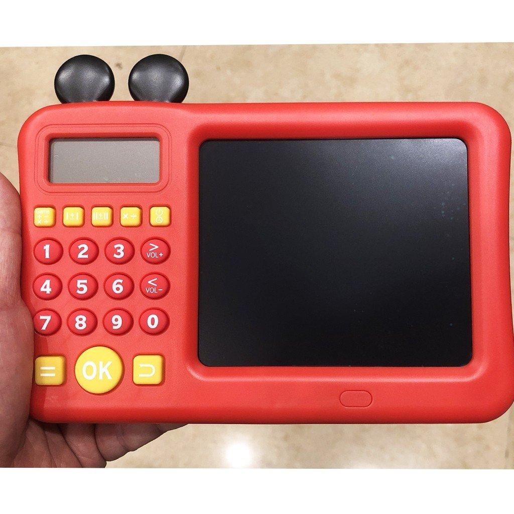 Máy tính cầm tay kèm bảng viết xóa LCD luyện tập toán công cụ giáo dục sớm cho bé