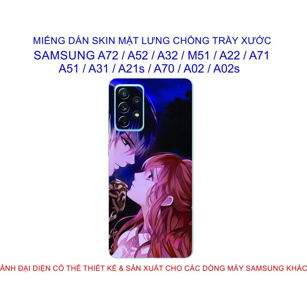 Miếng Dán Skin mặt lưng dành cho SAMSUNG A72 / A52 / A32 / A22 / M51 / A71 / A51 / A31 / A21s / A12 / A02 / A02s chống trầy xước
