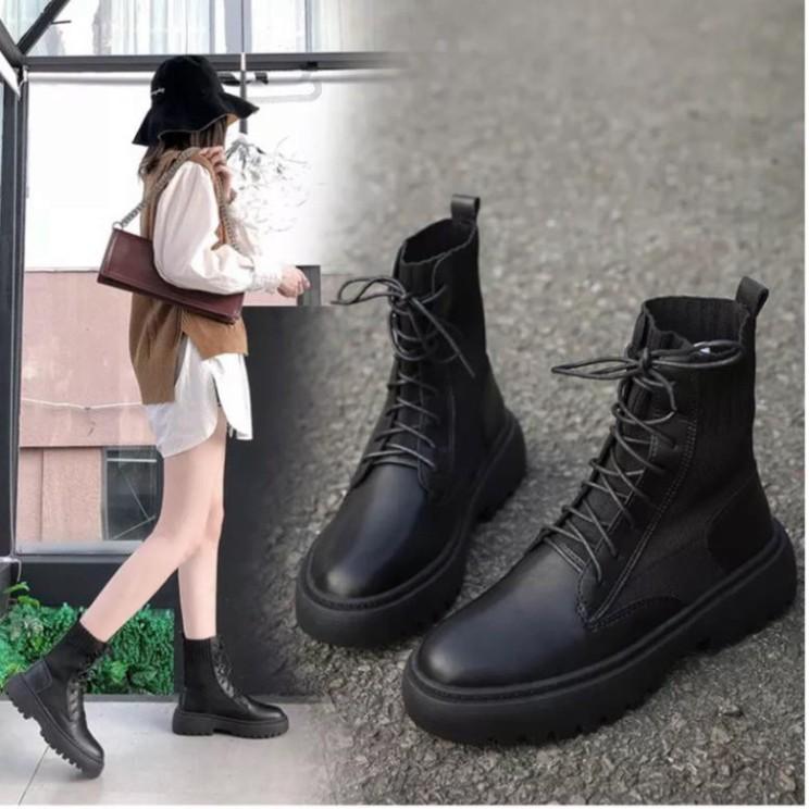 Boots Nữ, Giày Bốt Nữ Dr.Martens Boots Thu Đông Hottrend Phong Cách Màu Đen Minhtushoes Giày Dép Nữ Thời Trang