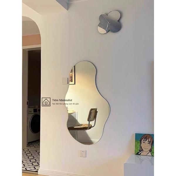 (Gương loại 1) gương hạt đậu treo tường, gương decor nét và trong