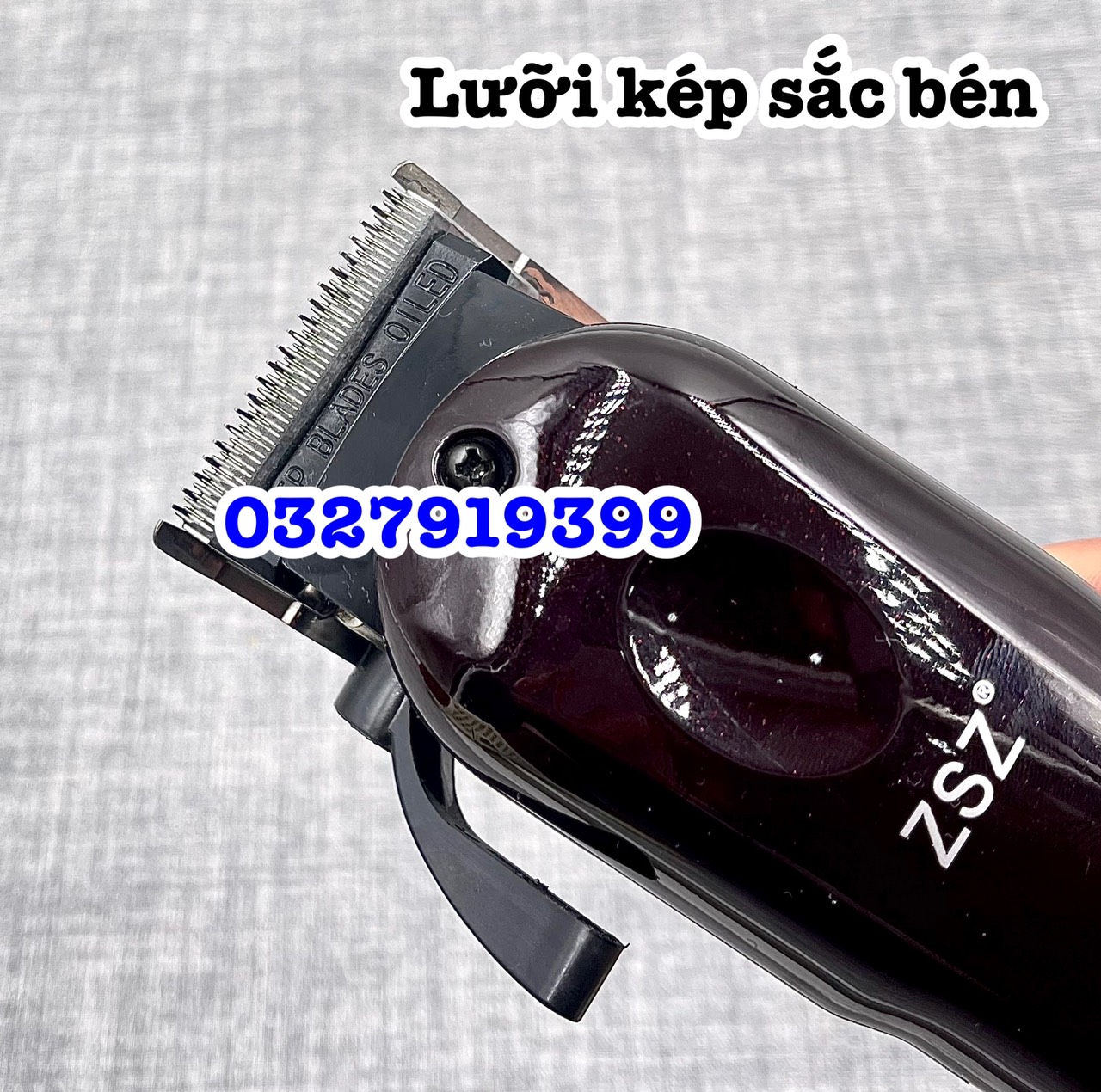 Tông đơ cắt tóc chuyên nghiệp lưỡi kép F32 - tặng Dock sạc