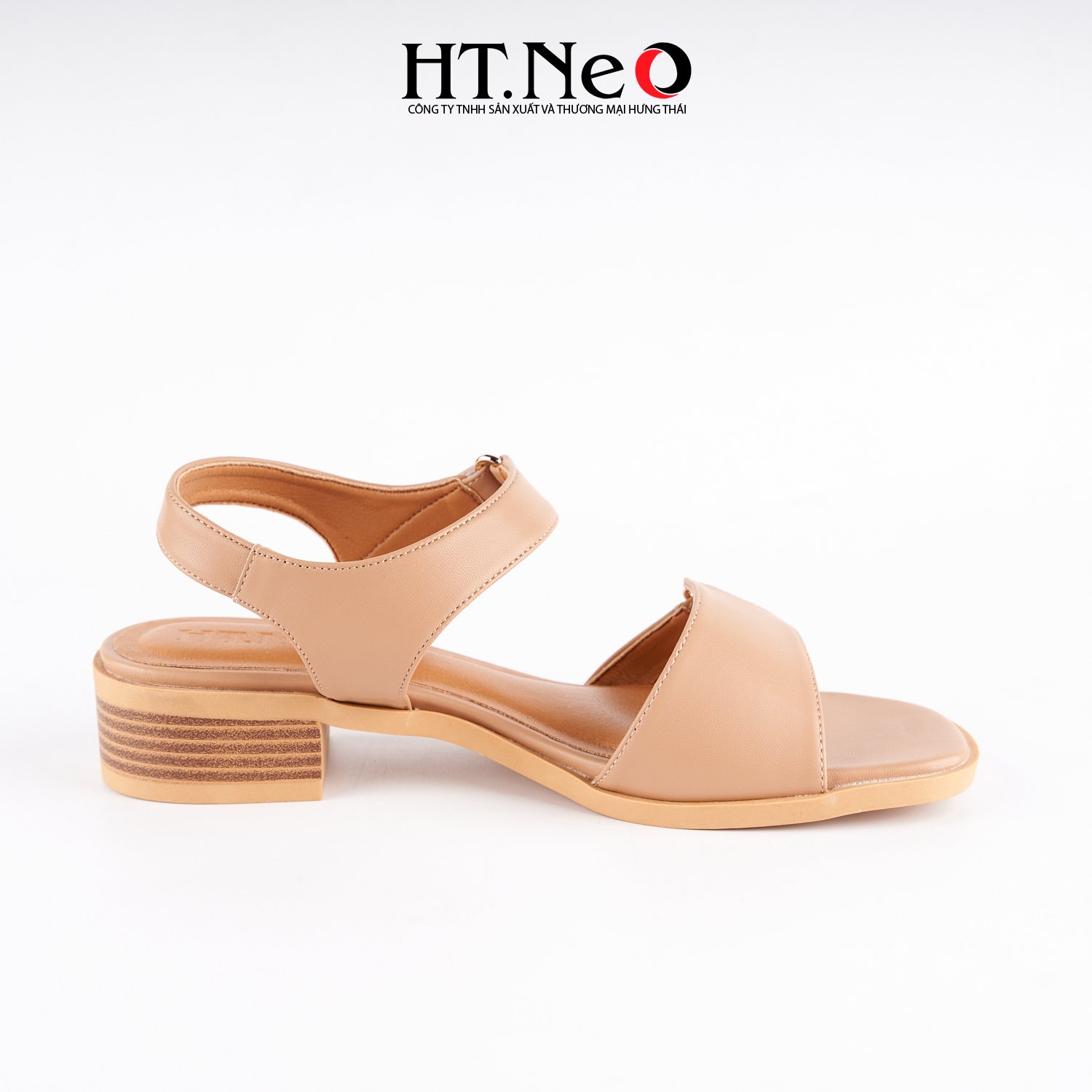 SANDAL nữ 3p quai hậu dán thiết kế đơn giản, chất liệu da gót trụ SDN176