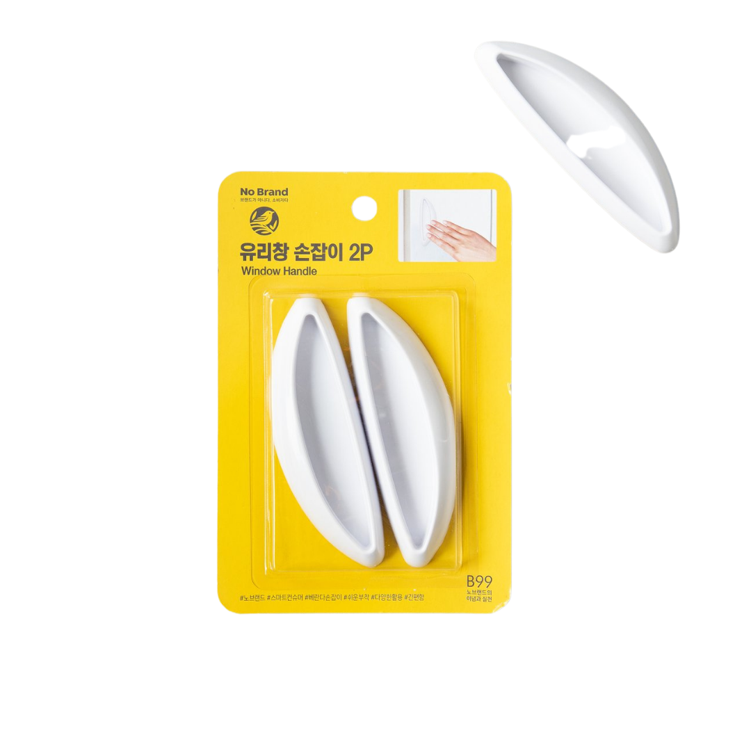 Vỉ 2 Miếng Tay Nắm Cửa Kính No Brand 37x115mm