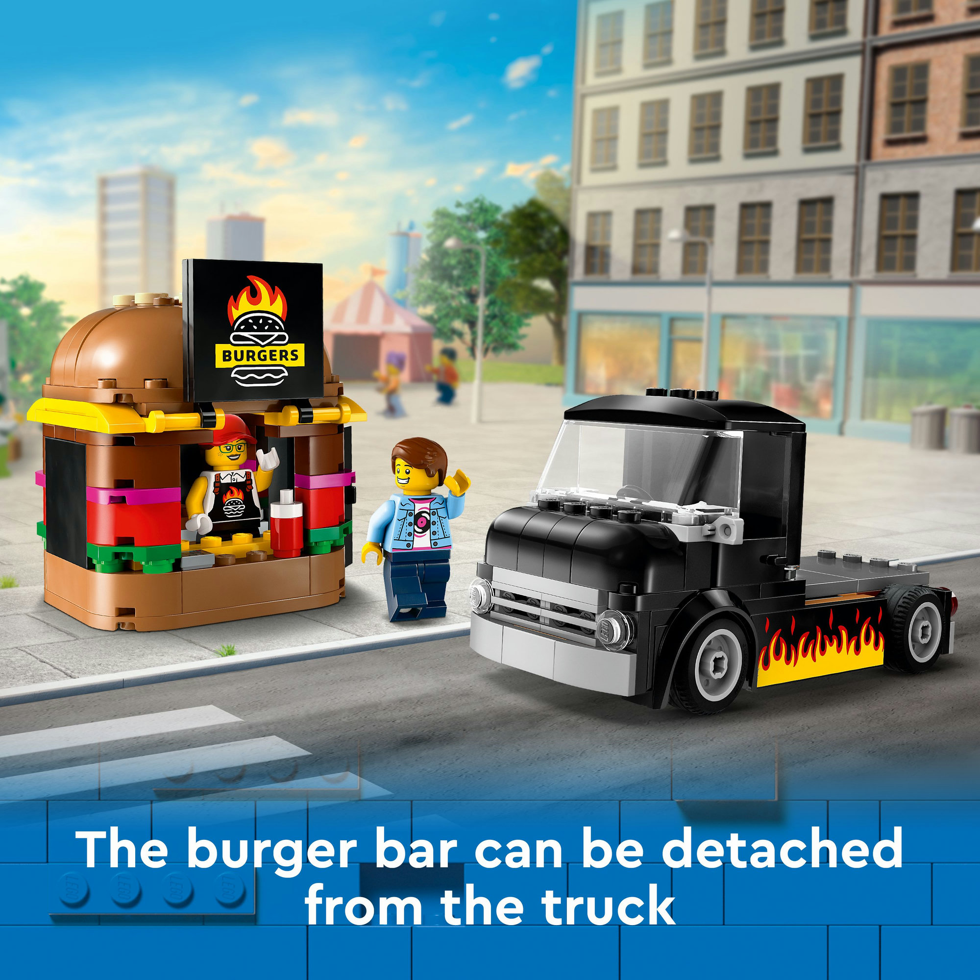 LEGO CITY 60404 Đồ chơi lắp ráp Xe tải Burger lưu động (194 chi tiết)