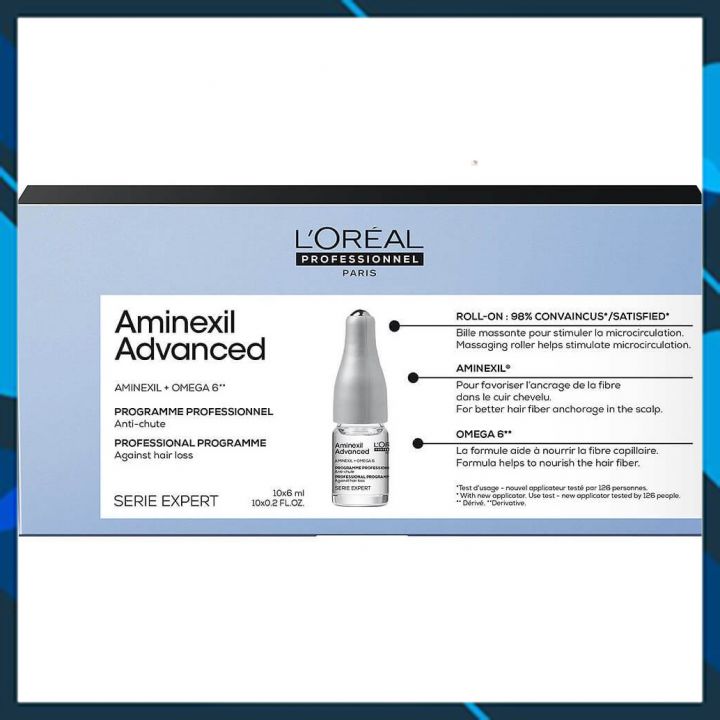 Hình ảnh L'oreal Serie Expert Aminexil + Omega 6 Aminexil advanced anti - thinning hair programme double action 6ml x 10