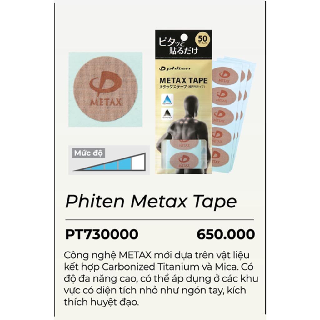 Miếng dán giảm đau Metax Phiten metax tape (50 miếng) PT730000