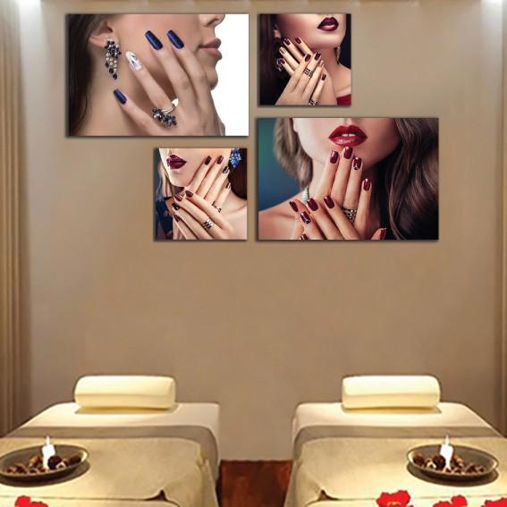 Tranh nail, tranh dán tường trang trí, tranh spa