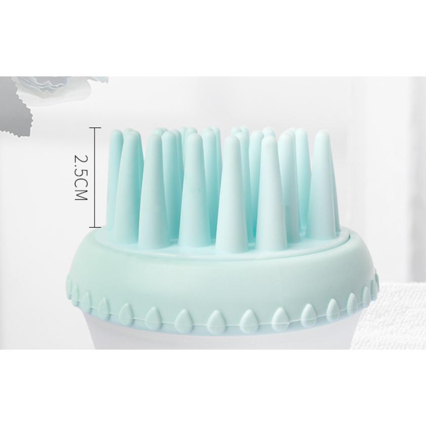 Bàn chải tắm có ngăn đựng xà phòng cho thú cưng,bàn chải massage thú cưng