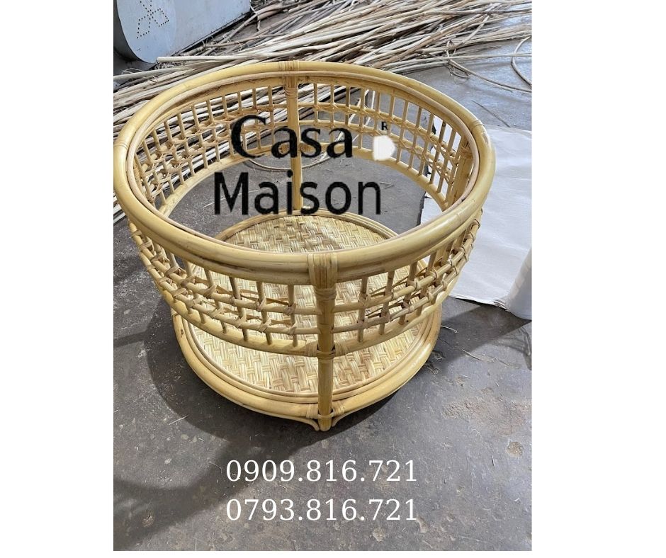 Bàn Mây Tròn Phong Cách Cổ Điển- Rattan Table In Classic Style- TA008