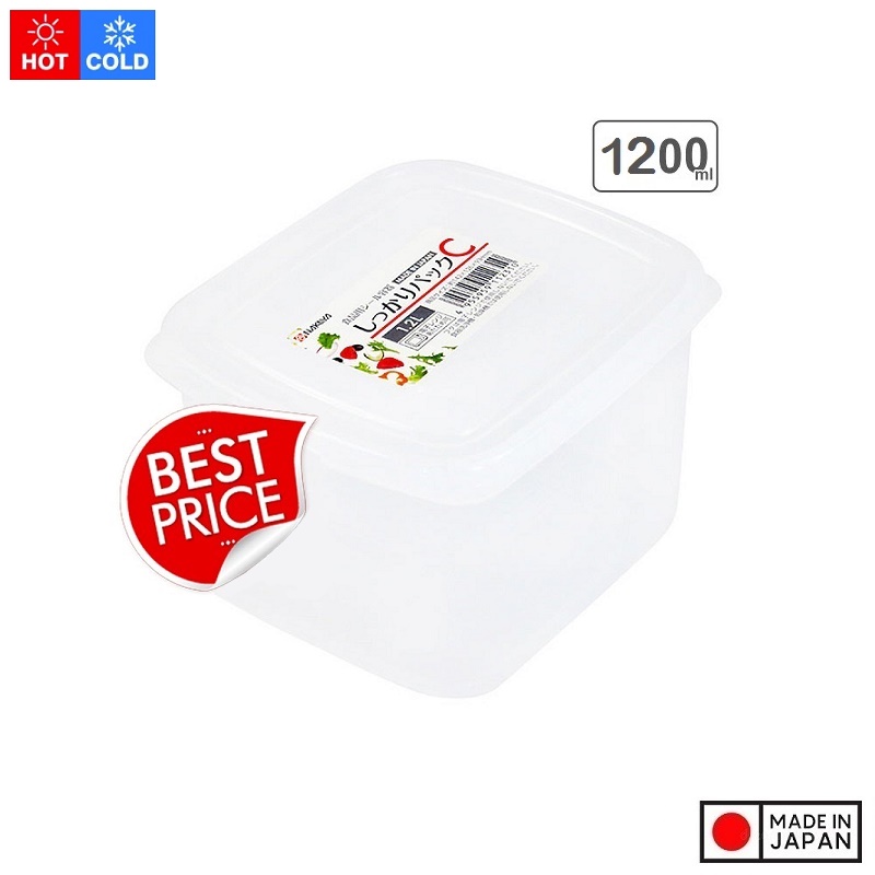 Hộp đựng thực phẩm vuông Nakaya Pack C 1200ml - Hàng nội địa Nhật Bản nhập khẩu chính hãng