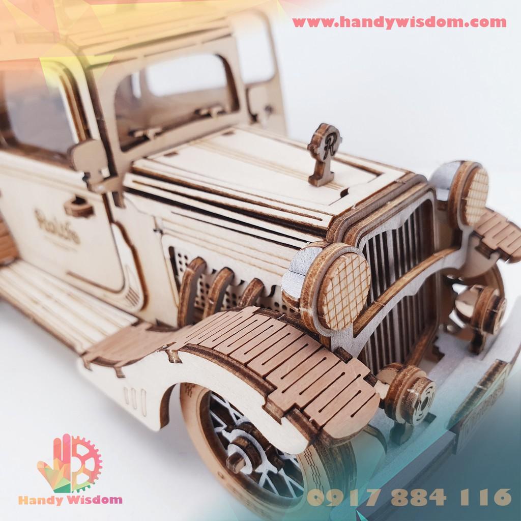 Mô hình lắp ghép gỗ Rolife - Xe cổ điền - Robotime Vintage Car TG504