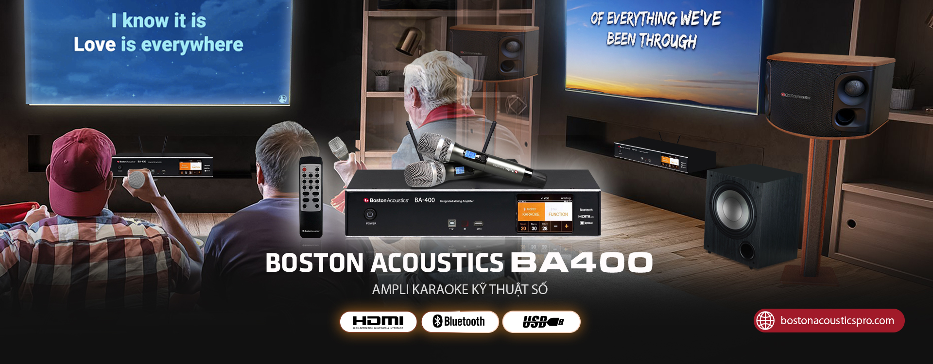 Amply Boston Acoustics BA 400 - Hàng Chính Hãng