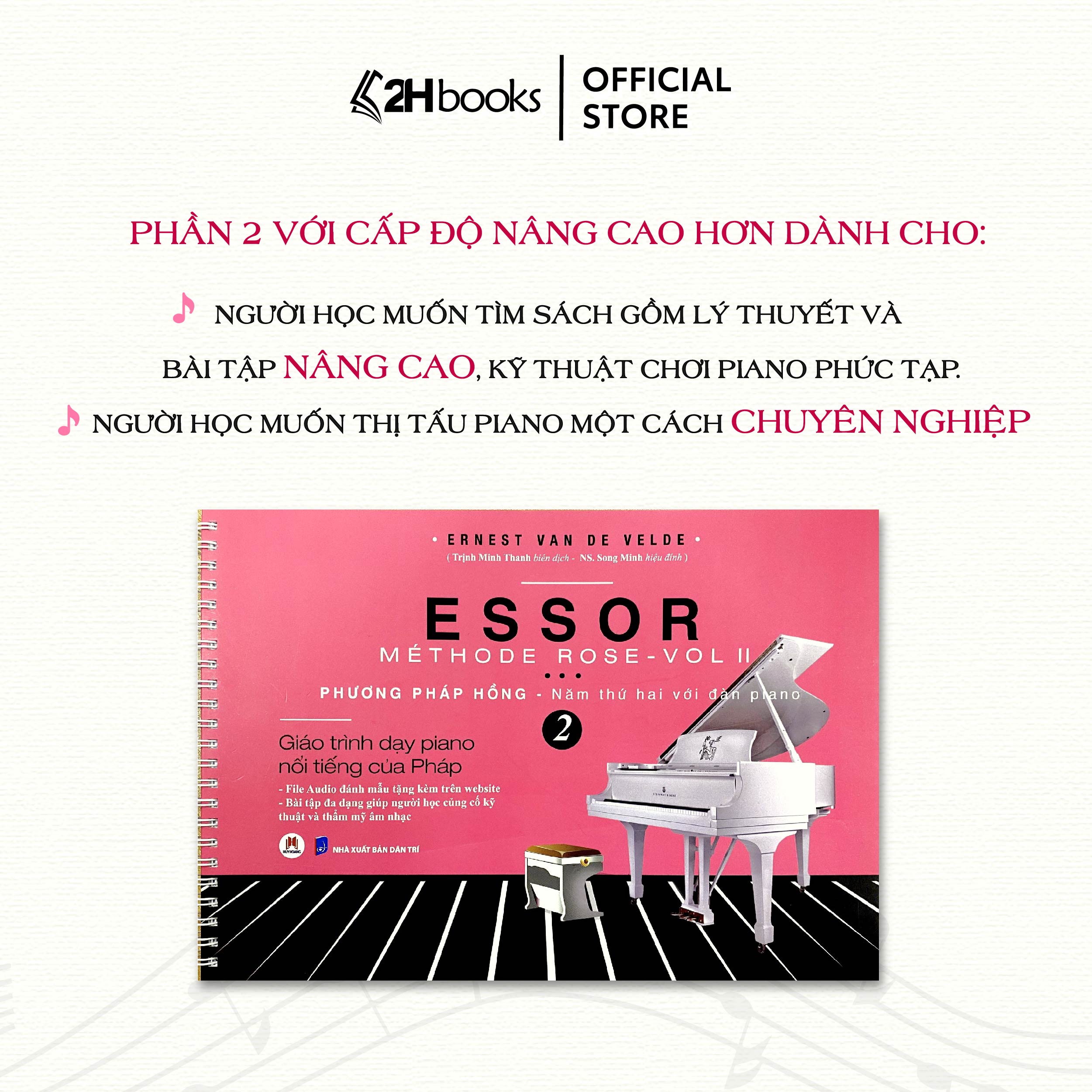 Sách- Phương Pháp Hồng Năm Thứ Hai Với Đàn PIANO, Tập 2- Giáo Trình dạy PIANO nổi tiếng của Pháp (Tái Bản 2024)- 2HBooks