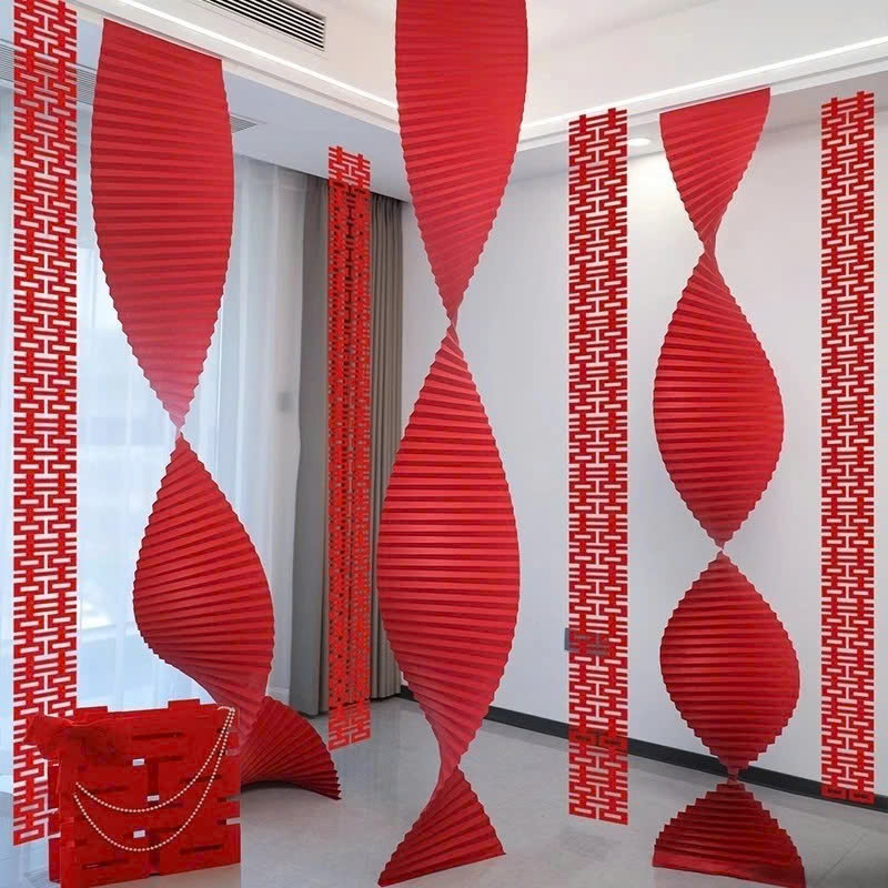 Dải Giấy Đỏ Xoắn Dài 3m Trang Trí TẾT, Trung Thu Sự Kiện, Lớp Học, Văn Phòng, Decor Nhà Cửa - HÀNG CHÍNH HÃNG MINIIN