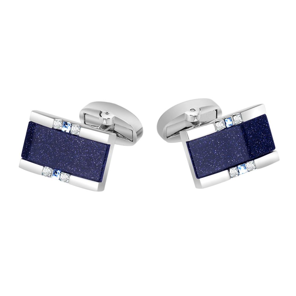 Elegant Crystal Cufflinks Rectangle Cuff Links For Men Wedding Party Gifts