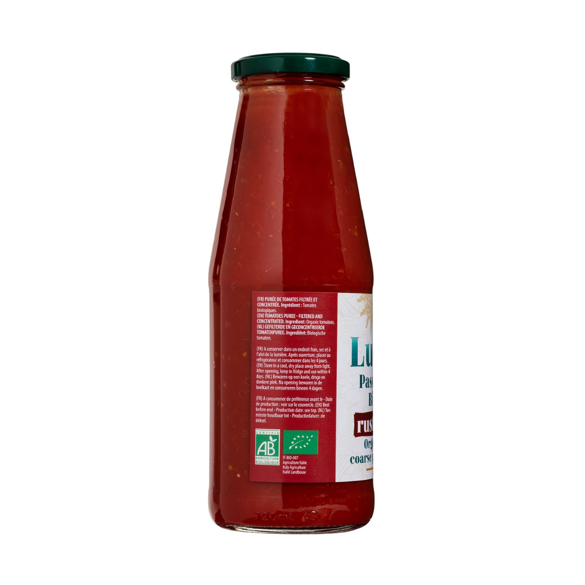 Cà chua xay thô hữu cơ hữu cơ Passata Rustica 680gr - Luce