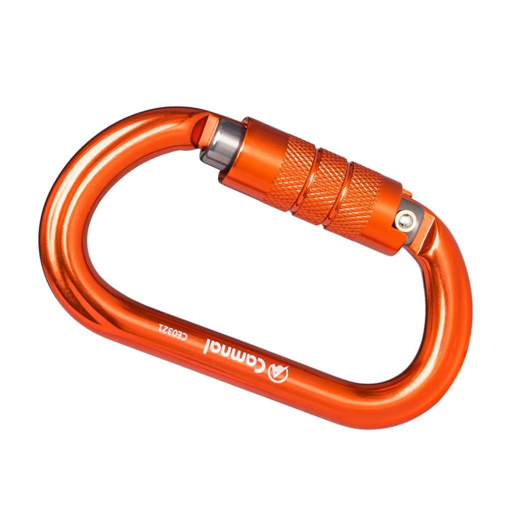 5pcs 25KN Aluminum Climbing  Carabiner D Type  Multicolor