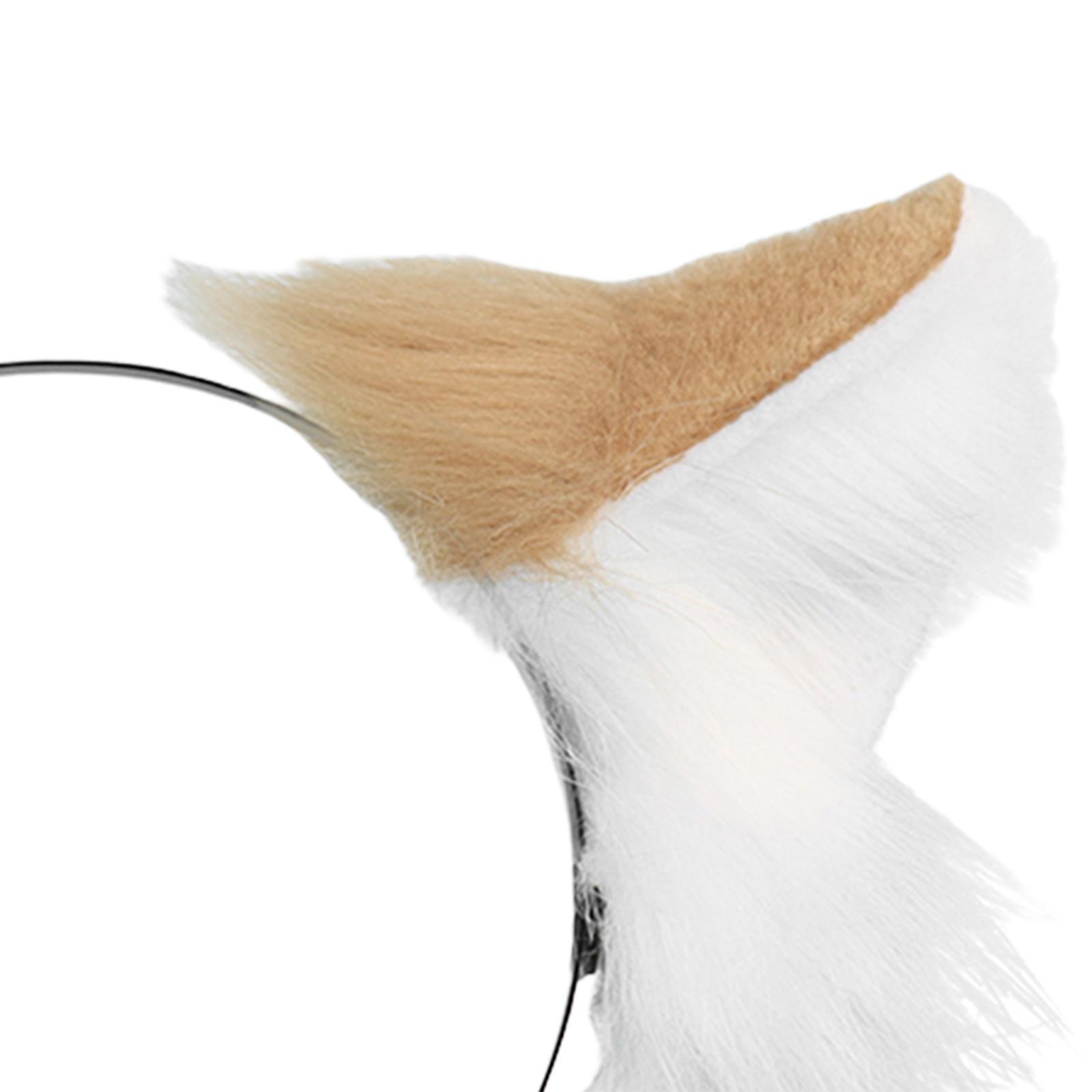 Cats Ears and Long Tail Decor Dress up Plush Hair Hoop Cosplay Set for Children Adults Party Carnival