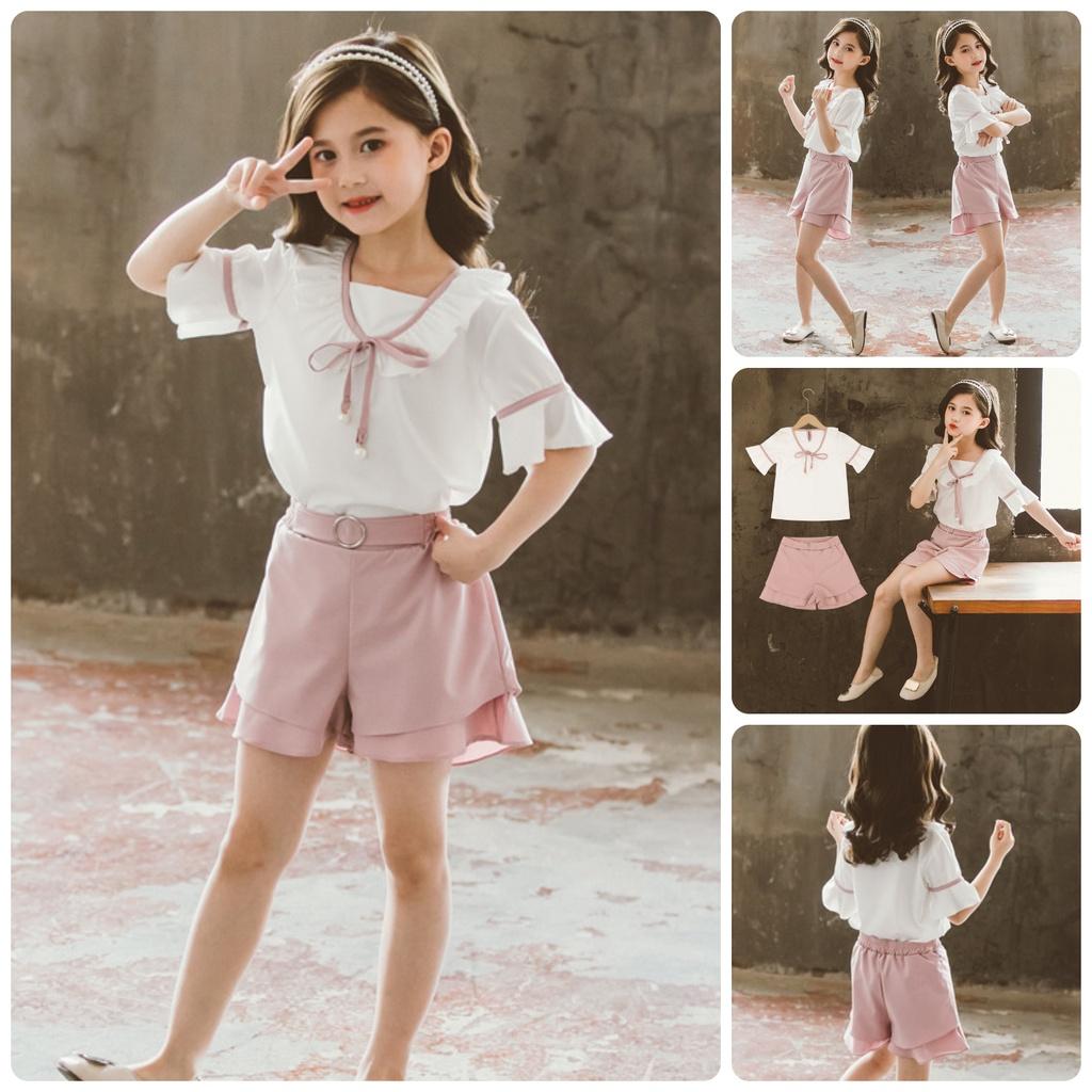 BV31 Size110-160 set Bộ bé gái Thời trang trẻ Em hàng quảng châu